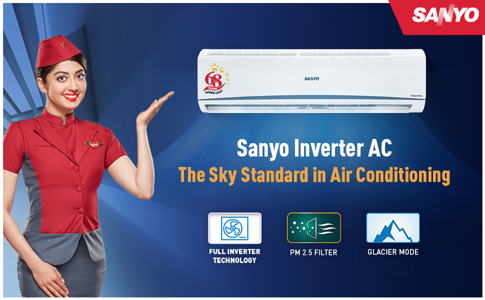 Sanyo 1 Ton Inverter Split AC