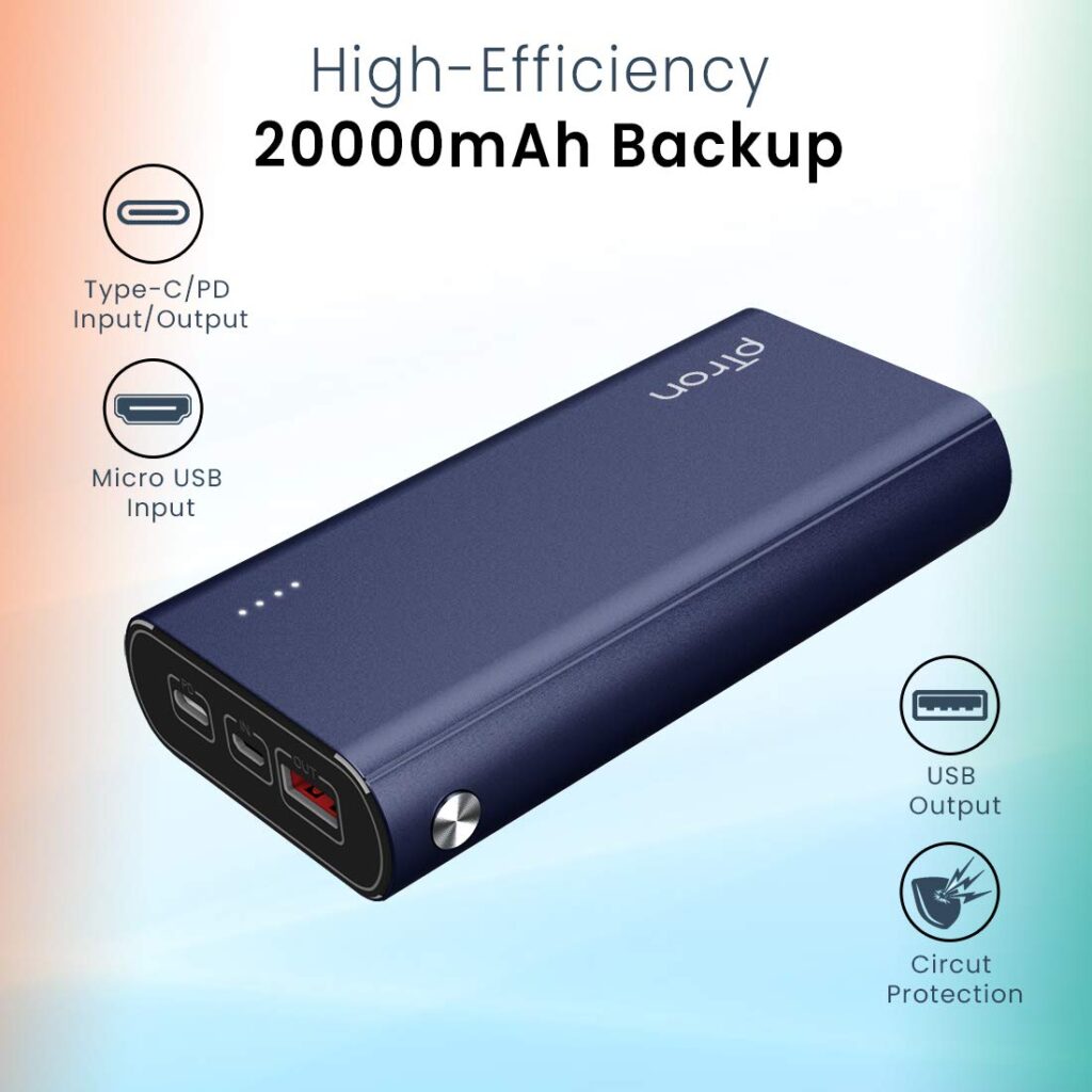 pTron Power Bank 20000 mAH